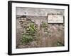 Signboard on a Weathered Wall, Appian Way, Rome, Lazio, Italy-null-Framed Photographic Print