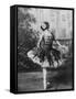 Signed Portrait of Russian Ballet Dancer Anna Pavlova Striking Pose on Stage at the Imperial Palace-null-Framed Stretched Canvas