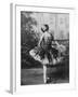 Signed Portrait of Russian Ballet Dancer Anna Pavlova Striking Pose on Stage at the Imperial Palace-null-Framed Premium Photographic Print
