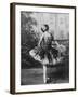 Signed Portrait of Russian Ballet Dancer Anna Pavlova Striking Pose on Stage at the Imperial Palace-null-Framed Premium Photographic Print