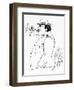 Signed Self-Caricature by the Opera Singer Enrico Caruso: Caruso as Lieutenant Pinkerton-null-Framed Photographic Print