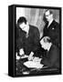 Signing of Financial Accord Between Britain and the Free French, Algiers, 8 February 1944-null-Framed Stretched Canvas