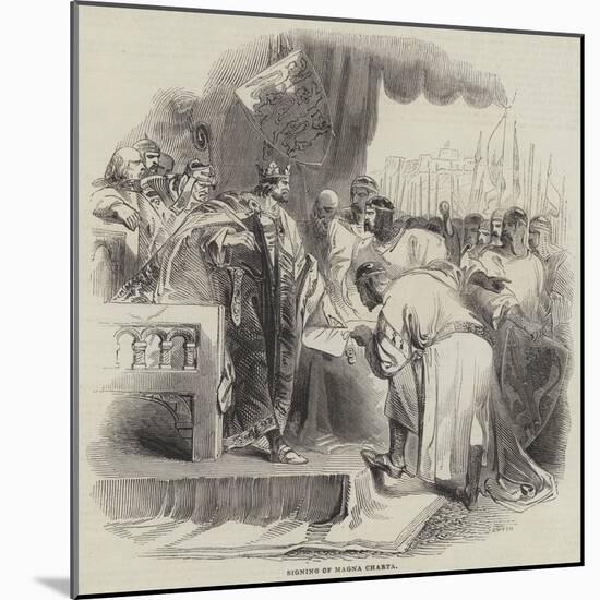 Signing of Magna Charta-null-Mounted Giclee Print