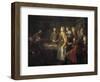 Signing of Marriage Contract-Mikhail Shibanov-Framed Art Print