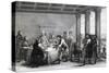 Signing of Peace of Tolentino Negotiated Between Napoleon and Pope Pius VI-null-Stretched Canvas