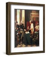 Signing of the Convention of Alexandria after the French Victory at the Battle of Marengo-Michel-martin Drolling-Framed Giclee Print