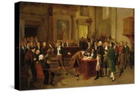 Signing of the Declaration of Independence-Arturo Michelena-Stretched Canvas