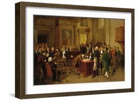 Signing of the Declaration of Independence-Arturo Michelena-Framed Giclee Print