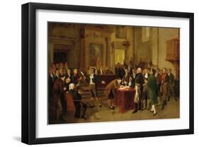 Signing of the Declaration of Independence-Arturo Michelena-Framed Giclee Print