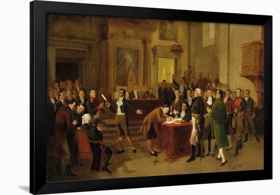 Signing of the Declaration of Independence-Arturo Michelena-Framed Giclee Print