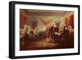 Signing the Declaration of Independence, 4th July 1776, C.1817-John Trumbull-Framed Premium Giclee Print