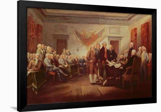 Signing the Declaration of Independence, 4th July 1776, C.1817-John Trumbull-Framed Giclee Print