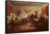 Signing the Declaration of Independence, 4th July 1776, C.1817-John Trumbull-Framed Stretched Canvas