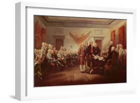 Signing the Declaration of Independence, 4th July 1776, C.1817-John Trumbull-Framed Giclee Print