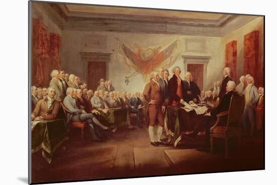 Signing the Declaration of Independence, 4th July 1776, C.1817-John Trumbull-Mounted Giclee Print