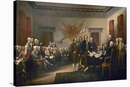 Signing the Declaration of Independence, July 4th, 1776-John Trumbull-Stretched Canvas