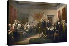 Signing the Declaration of Independence, July 4th, 1776-John Trumbull-Stretched Canvas