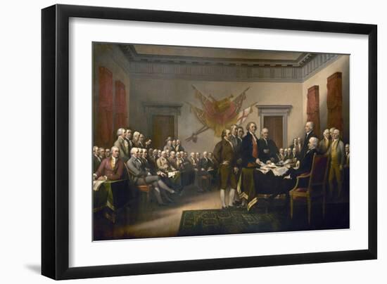 Signing the Declaration of Independence, July 4th, 1776-John Trumbull-Framed Premium Giclee Print