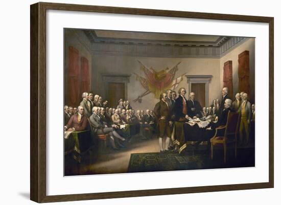 Signing the Declaration of Independence, July 4th, 1776-John Trumbull-Framed Giclee Print