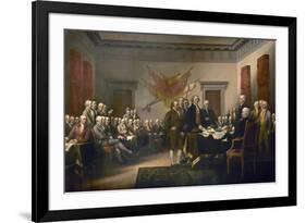 Signing the Declaration of Independence, July 4th, 1776-John Trumbull-Framed Giclee Print