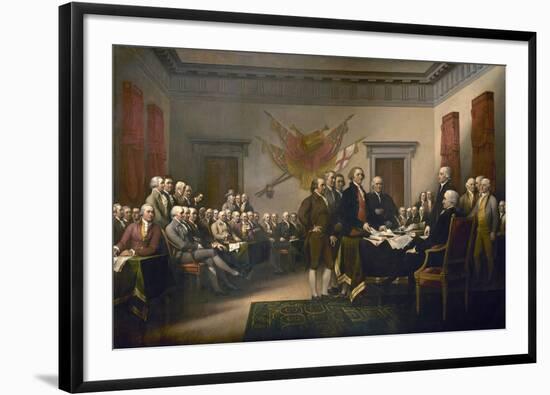 Signing the Declaration of Independence, July 4th, 1776-John Trumbull-Framed Giclee Print