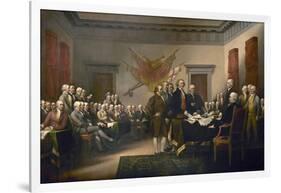 Signing the Declaration of Independence, July 4th, 1776-John Trumbull-Framed Giclee Print