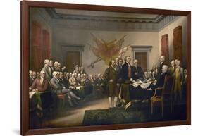 Signing the Declaration of Independence, July 4th, 1776-John Trumbull-Framed Giclee Print