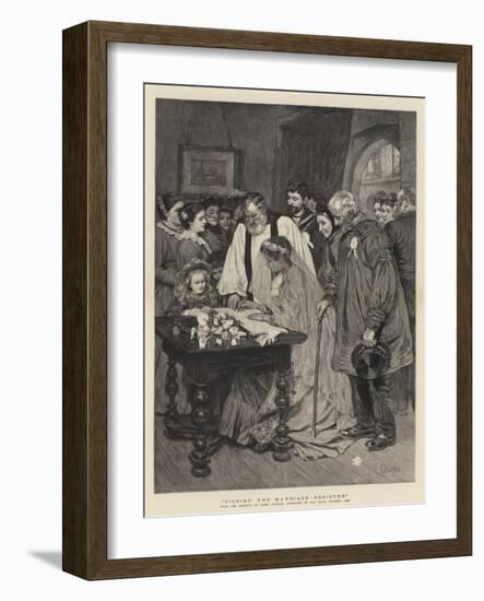 Signing the Marriage-Register-James Charles-Framed Giclee Print