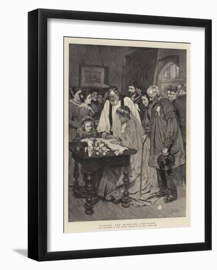 Signing the Marriage-Register-James Charles-Framed Giclee Print