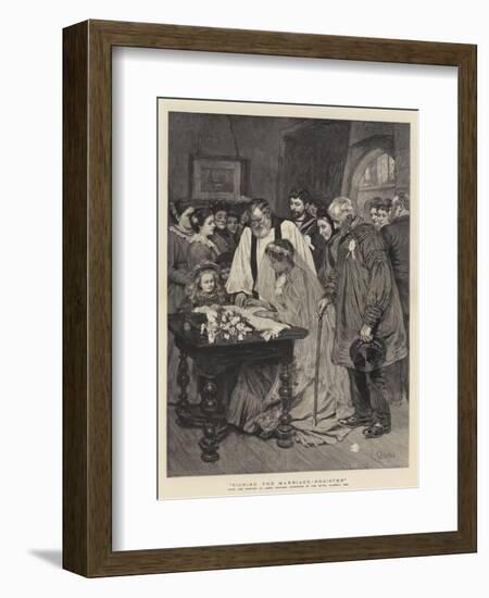 Signing the Marriage-Register-James Charles-Framed Giclee Print