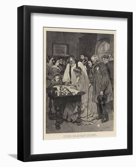 Signing the Marriage-Register-James Charles-Framed Giclee Print