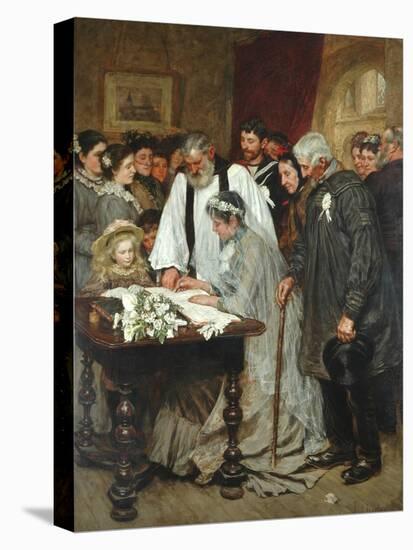 Signing the Marriage Register-James Charles-Stretched Canvas