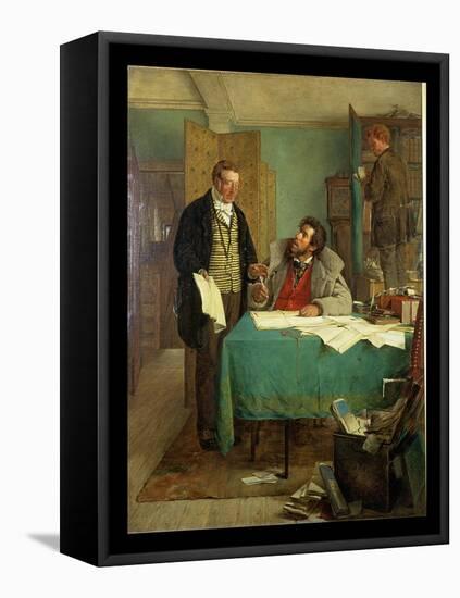 Signing the New Lease, 1868-Erskine Nicol-Framed Stretched Canvas