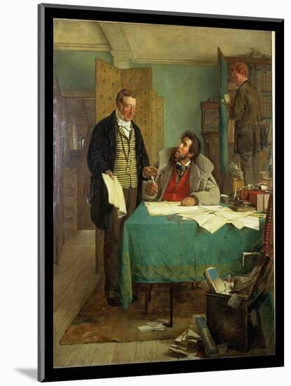 Signing the New Lease, 1868-Erskine Nicol-Mounted Giclee Print