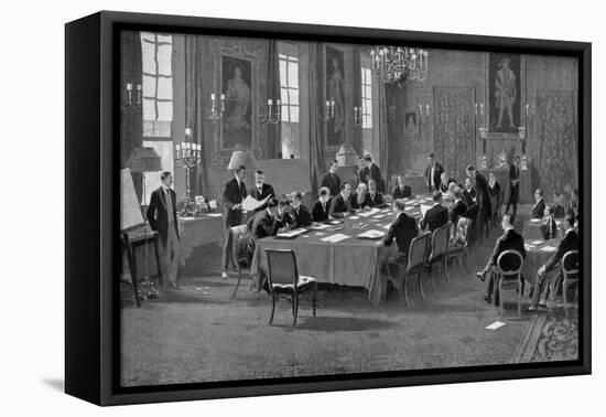 Signing the Treaty of London, May 1913-Samuel Begg-Framed Stretched Canvas