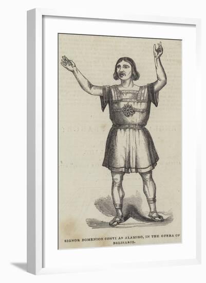 Signor Domenico Conti as Alamiro, in the Opera of Belisario-null-Framed Giclee Print