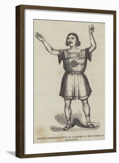 Signor Domenico Conti as Alamiro, in the Opera of Belisario-null-Framed Giclee Print