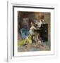 Signora al Pianoforte-Giovanni Boldini-Framed Premium Giclee Print