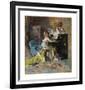 Signora al Pianoforte-Giovanni Boldini-Framed Premium Giclee Print