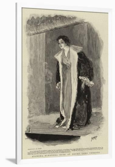 Signora Eleonora Duse at Drury Lane Theatre-Henry Marriott Paget-Framed Giclee Print