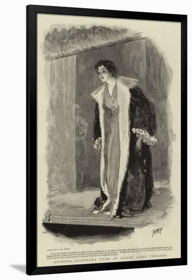 Signora Eleonora Duse at Drury Lane Theatre-Henry Marriott Paget-Framed Giclee Print