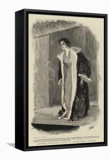 Signora Eleonora Duse at Drury Lane Theatre-Henry Marriott Paget-Framed Stretched Canvas