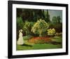 Signora in Giardino-Claude Monet-Framed Art Print