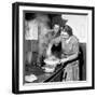 Signora Socci Cooking Spaghetti Dinner for American Sergeant Alexander before He Leaves-John Phillips-Framed Premium Photographic Print