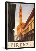 Signoria Palace, Firenze Italy- Vintage Travel Poster-null-Framed Poster