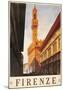 Signoria Palace, Firenze Italy- Vintage Travel Poster-null-Mounted Poster