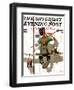 "Signpainter" Saturday Evening Post Cover, February 9,1935-Norman Rockwell-Framed Giclee Print