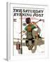 "Signpainter" Saturday Evening Post Cover, February 9,1935-Norman Rockwell-Framed Giclee Print