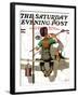 "Signpainter" Saturday Evening Post Cover, February 9,1935-Norman Rockwell-Framed Giclee Print