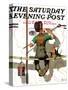 "Signpainter" Saturday Evening Post Cover, February 9,1935-Norman Rockwell-Stretched Canvas